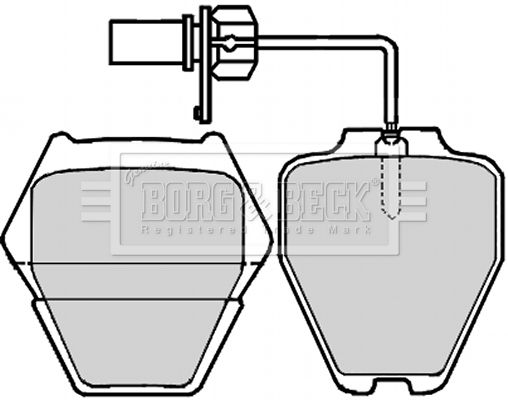 BORG & BECK Комплект тормозных колодок, дисковый тормоз BBP2199